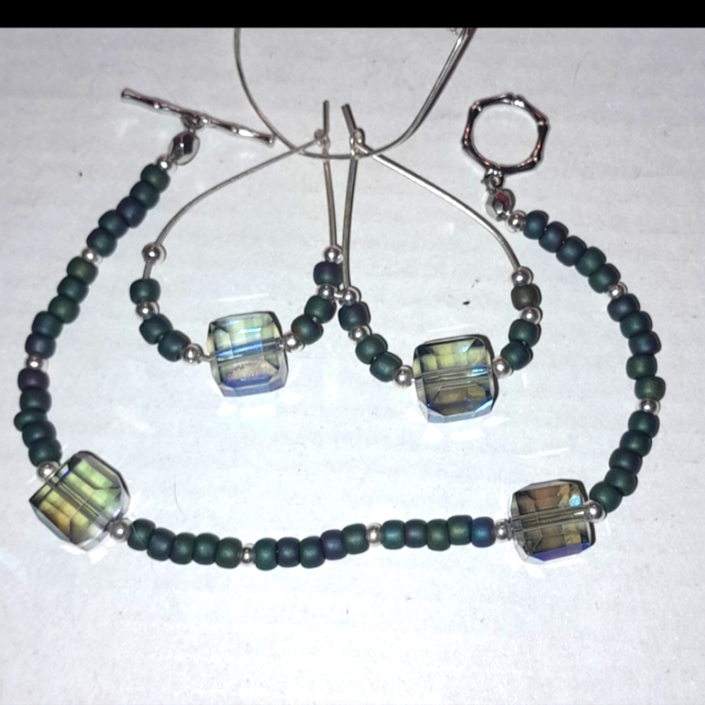 Handmade Earrings and Bracelet set